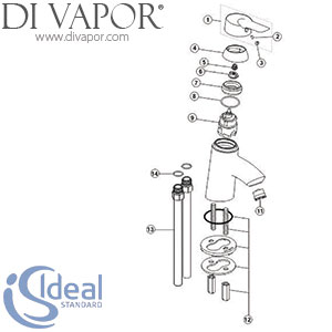 Ideal Standard Celano Single Lever Bath Filler Tap Spare Parts - IDL DV 175